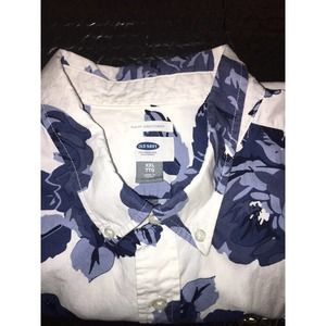 Old Navy Cotton Floral  Men's Button Down Shirt Size XXL